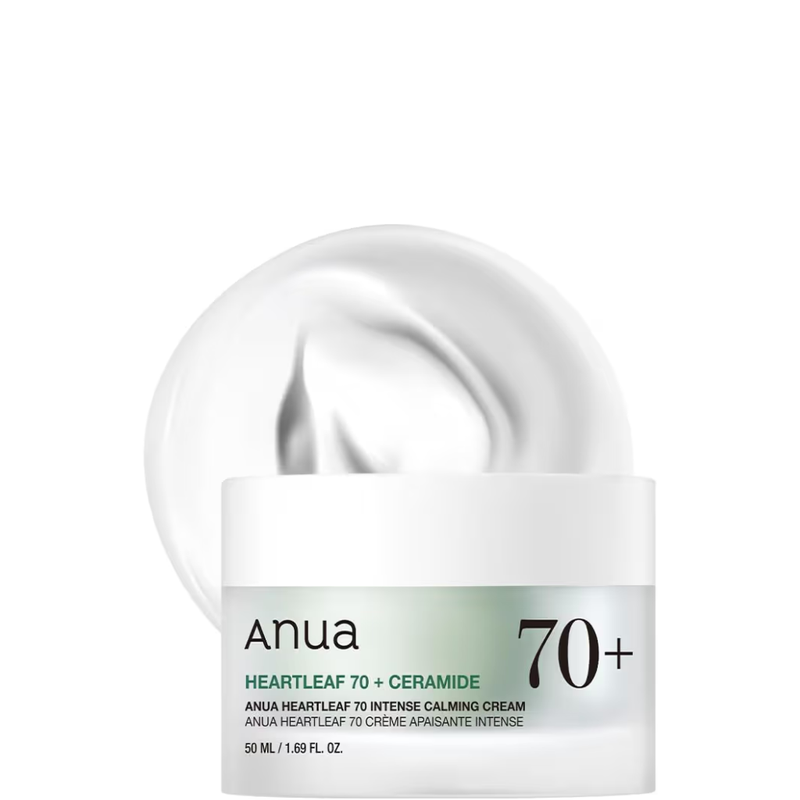 ANUA Niacinamide Heartleaf 70 Intense Calming Cream with Ceramide, Panthenol, Heartleaf extract, Korean Skin