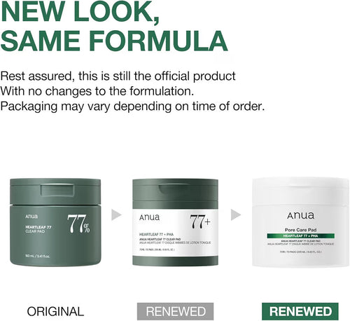 ANUA Heartleaf 77 Clear Pad Gentle Exfoliating & Soothing Toner Pads For Daily Skin Balance - One Size