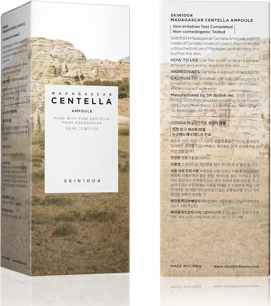 MADAGASCAR CENTELLA AMPOULE MADE WITH PURE CENTELLA FROM MADAGASCAR 100 ML  3.38 FL.OZ. SKIN1004