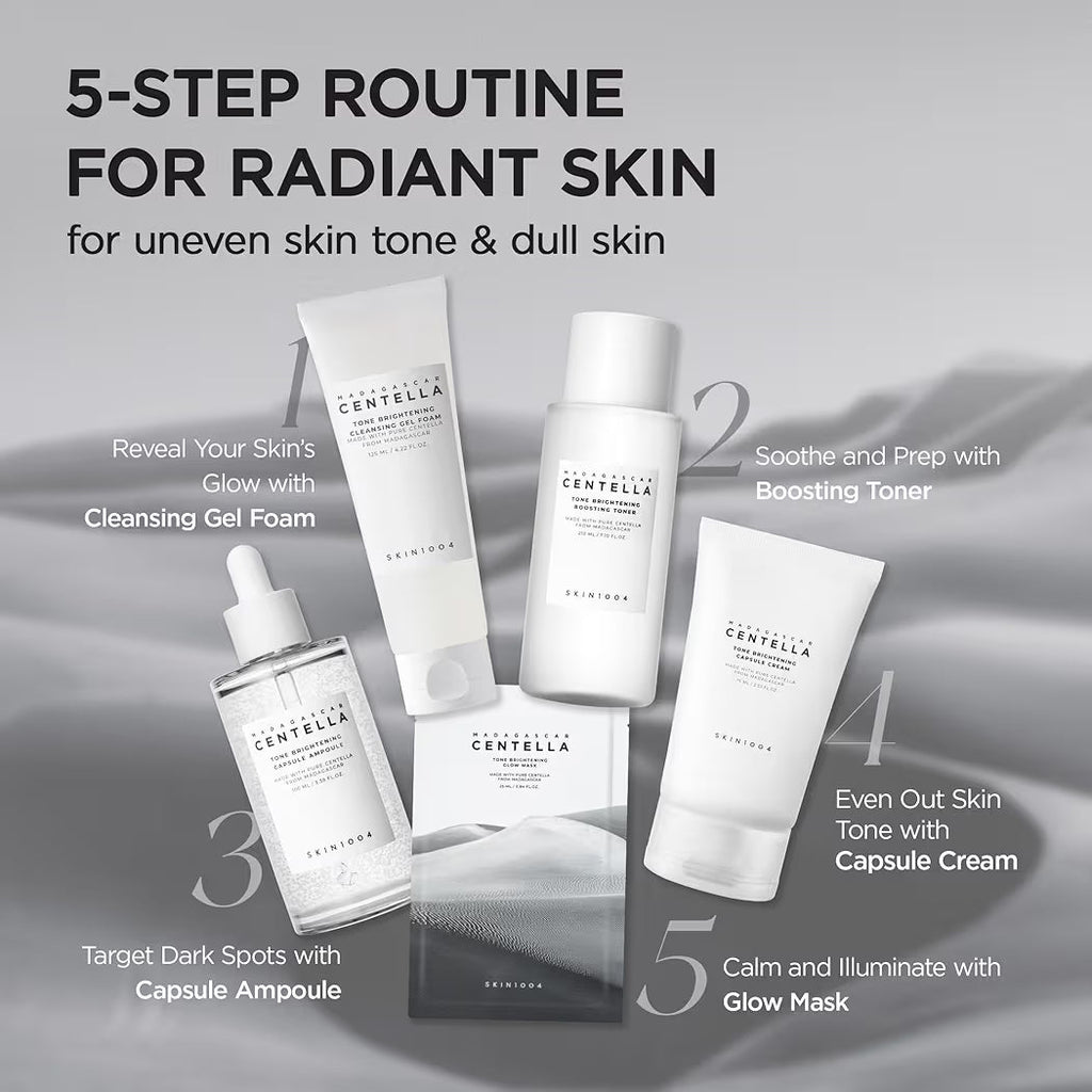 MADAGASCAR CENTELLA TONE BRIGHTENING CAPSULE AMPOULE MADE WITH PURE CENTELLA FROM MADAGASCAR 100 ML 3.38 FL.OZ. SKIN1004